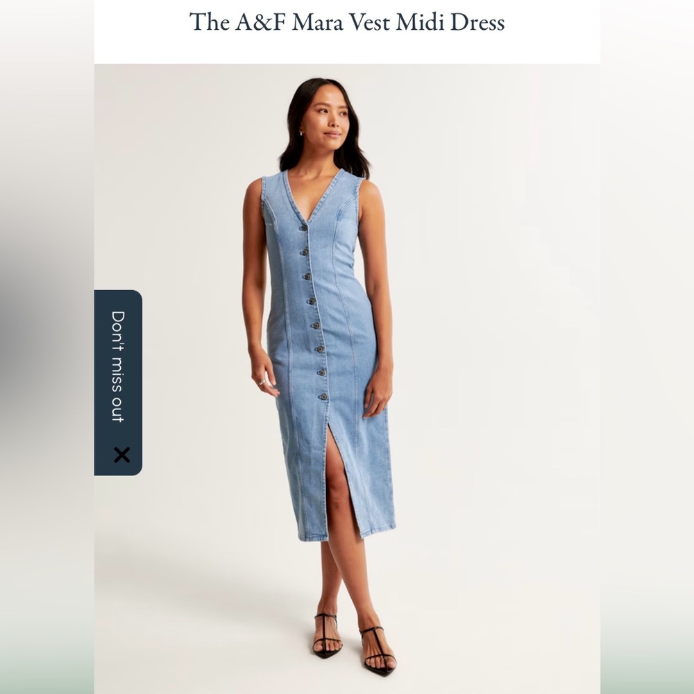 A&F Mara Vest Midi Dress in Color Medium